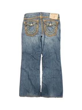 Y2K True Religion Billy Super QT Crazy Embroidered Flared Ropestitch Jeans